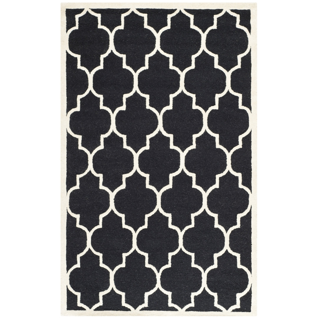 SAFAVIEH Cambridge CAM134E Handmade Black / Ivory Rug Image 10