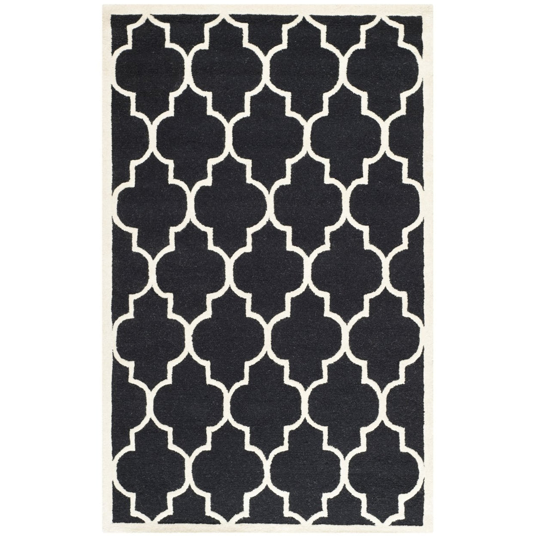 SAFAVIEH Cambridge CAM134E Handmade Black / Ivory Rug Image 1