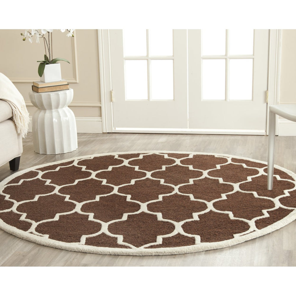 SAFAVIEH Cambridge CAM134H Dark Brown / Ivory Rug Image 2