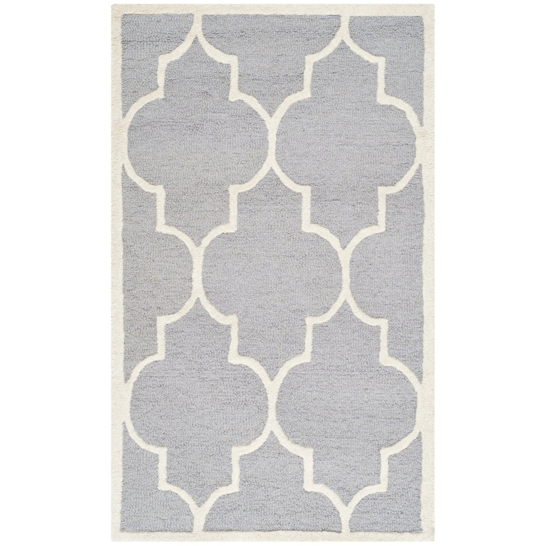 SAFAVIEH Cambridge CAM134D Handmade Silver /Ivory Rug Image 8