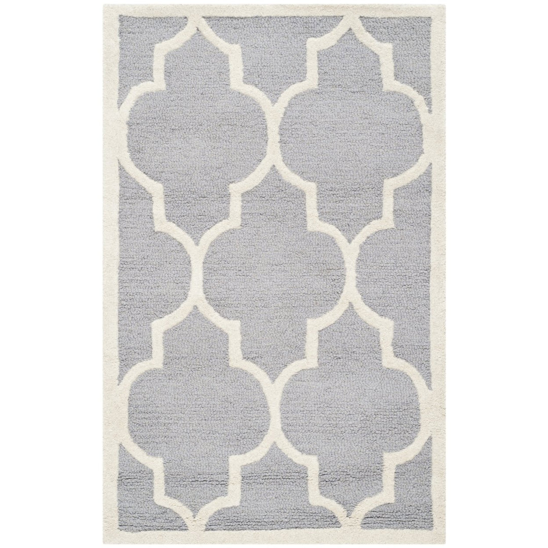 SAFAVIEH Cambridge CAM134D Handmade Silver /Ivory Rug Image 9