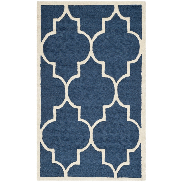 SAFAVIEH Cambridge CAM134G Handmade Navy / Ivory Rug Image 8