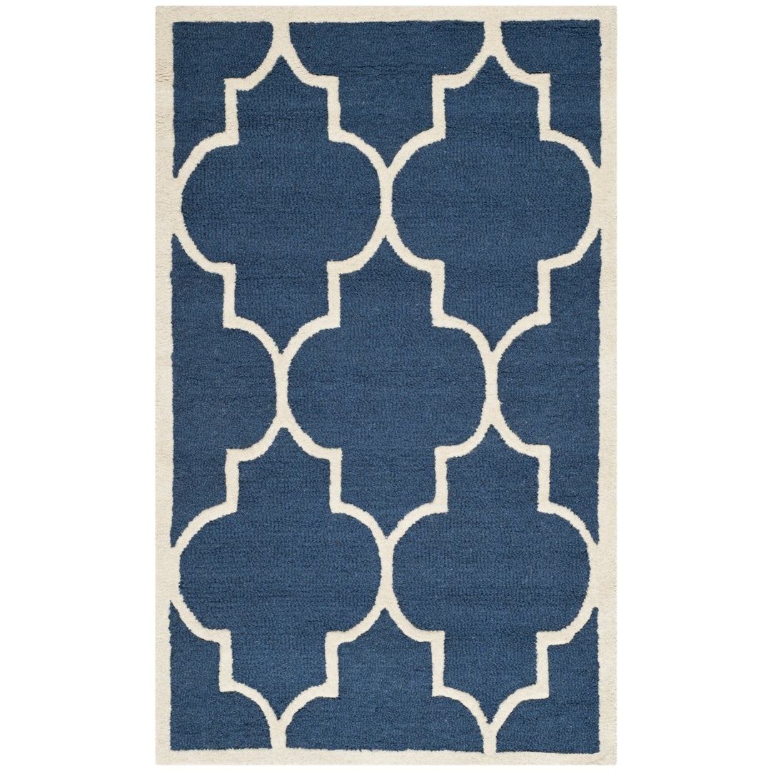 SAFAVIEH Cambridge CAM134G Handmade Navy / Ivory Rug Image 1