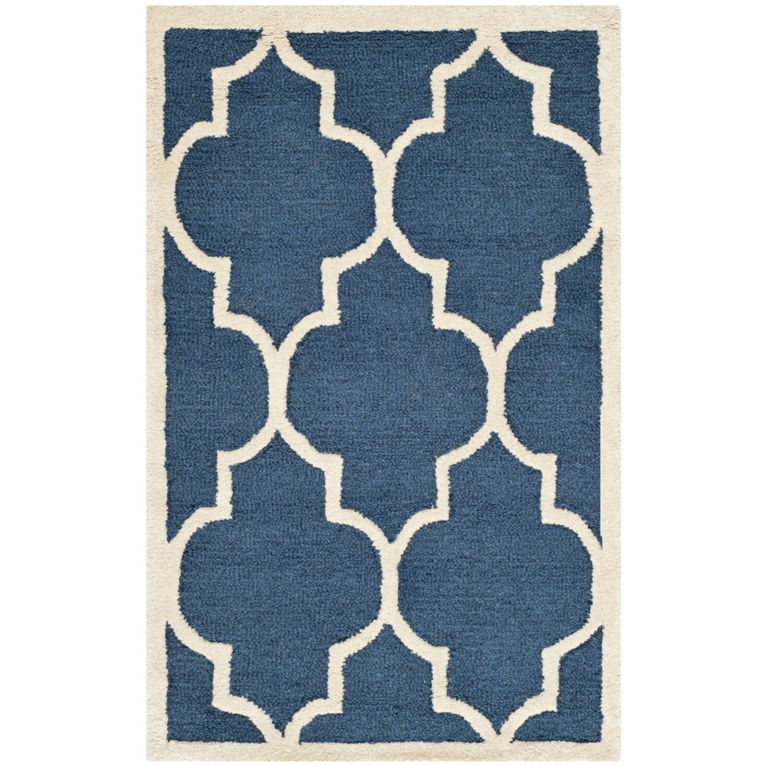 SAFAVIEH Cambridge CAM134G Handmade Navy / Ivory Rug Image 9