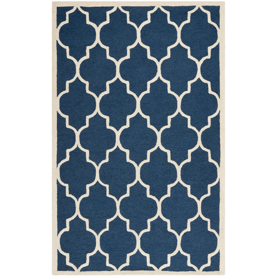 SAFAVIEH Cambridge CAM134G Handmade Navy / Ivory Rug Image 10