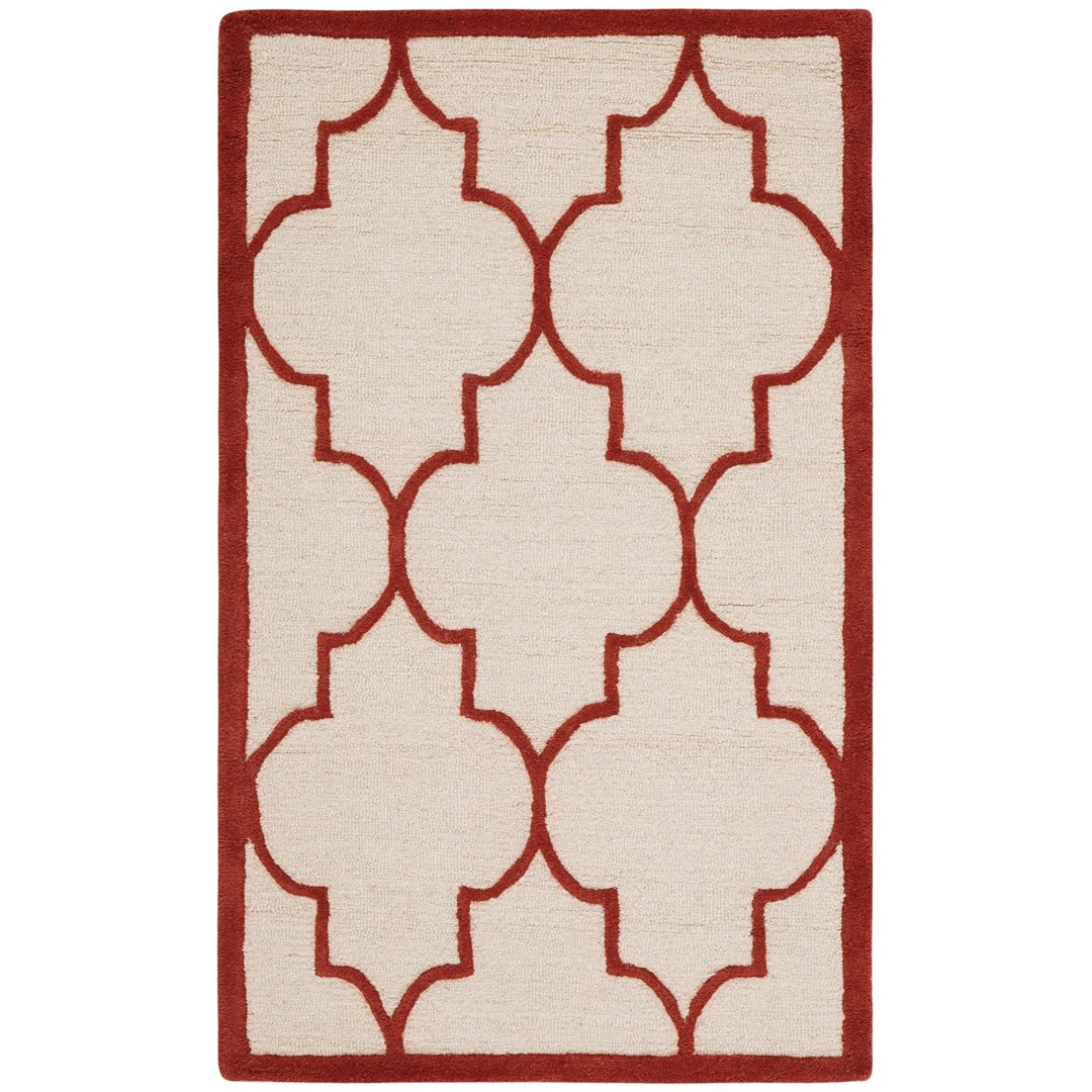 SAFAVIEH Cambridge CAM134I Handmade Ivory / Rust Rug Image 8