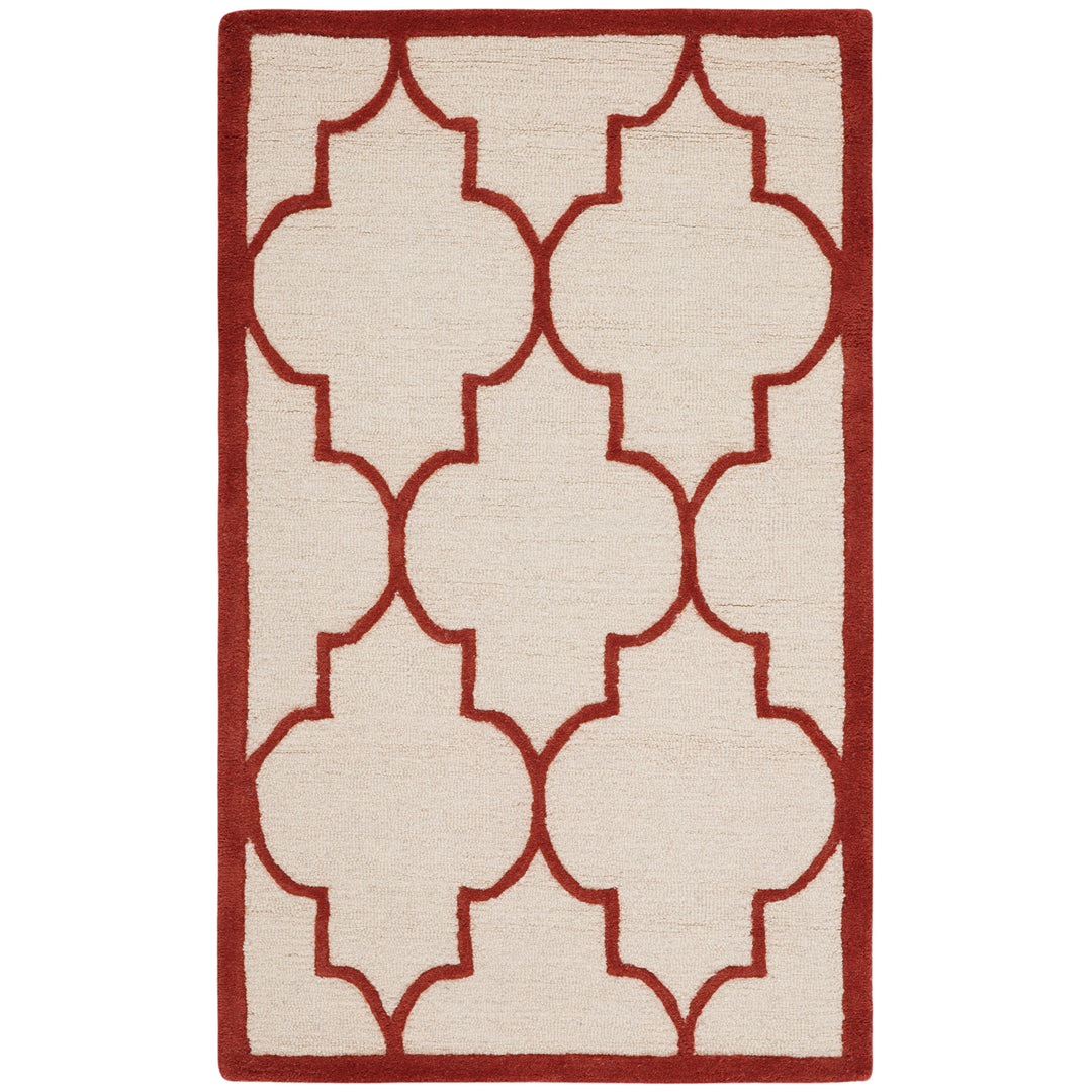 SAFAVIEH Cambridge CAM134I Handmade Ivory / Rust Rug Image 1