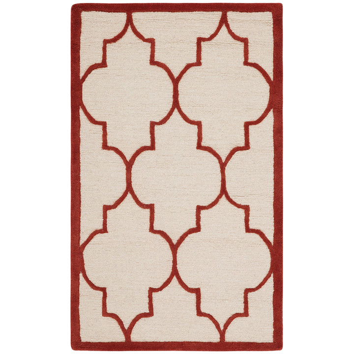 SAFAVIEH Cambridge CAM134I Handmade Ivory / Rust Rug Image 1