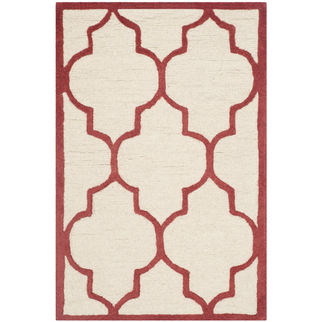 SAFAVIEH Cambridge CAM134I Handmade Ivory / Rust Rug Image 9