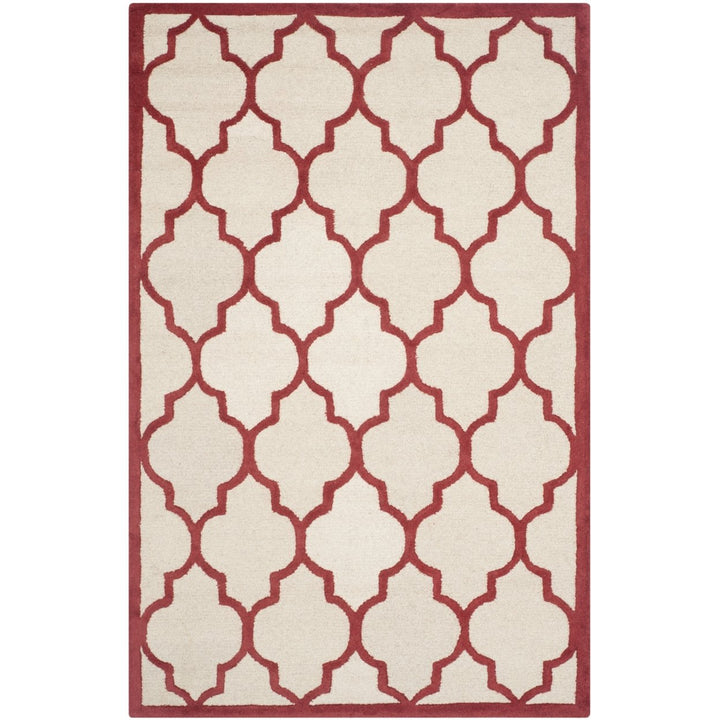 SAFAVIEH Cambridge CAM134I Handmade Ivory / Rust Rug Image 10