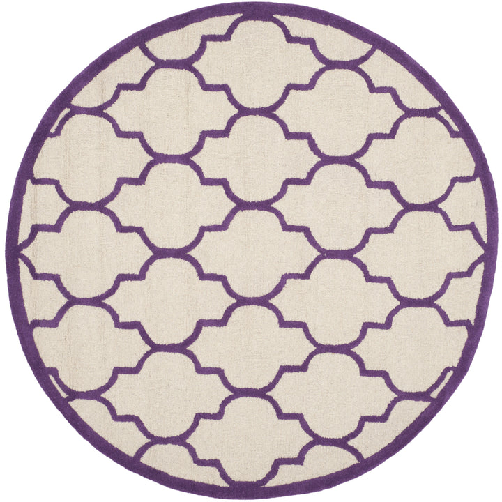 SAFAVIEH Cambridge CAM134V Handmade Ivory /Purple Rug Image 4