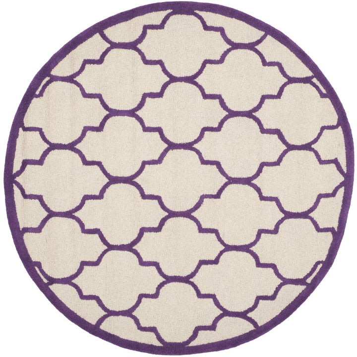 SAFAVIEH Cambridge CAM134V Handmade Ivory /Purple Rug Image 1