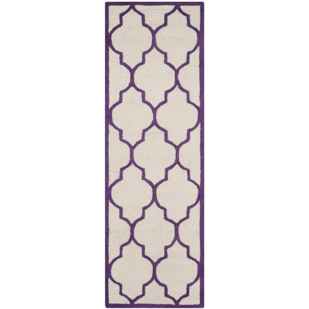 SAFAVIEH Cambridge CAM134V Handmade Ivory /Purple Rug Image 1