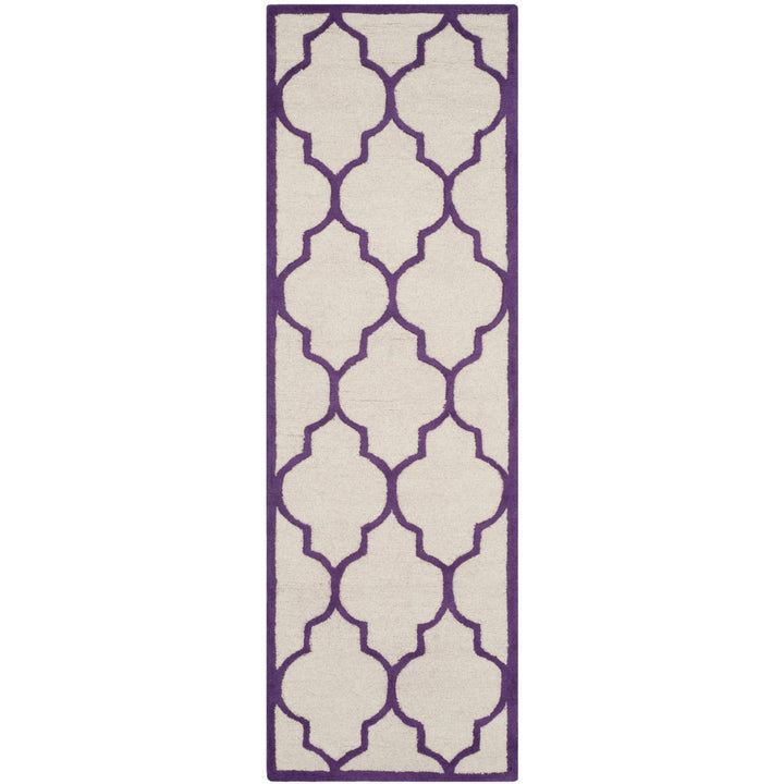 SAFAVIEH Cambridge CAM134V Handmade Ivory /Purple Rug Image 1