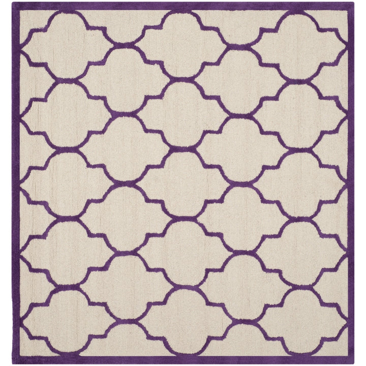 SAFAVIEH Cambridge CAM134V Handmade Ivory /Purple Rug Image 6