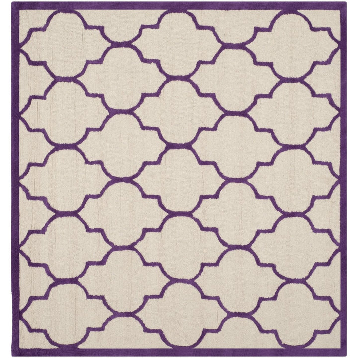 SAFAVIEH Cambridge CAM134V Handmade Ivory /Purple Rug Image 1