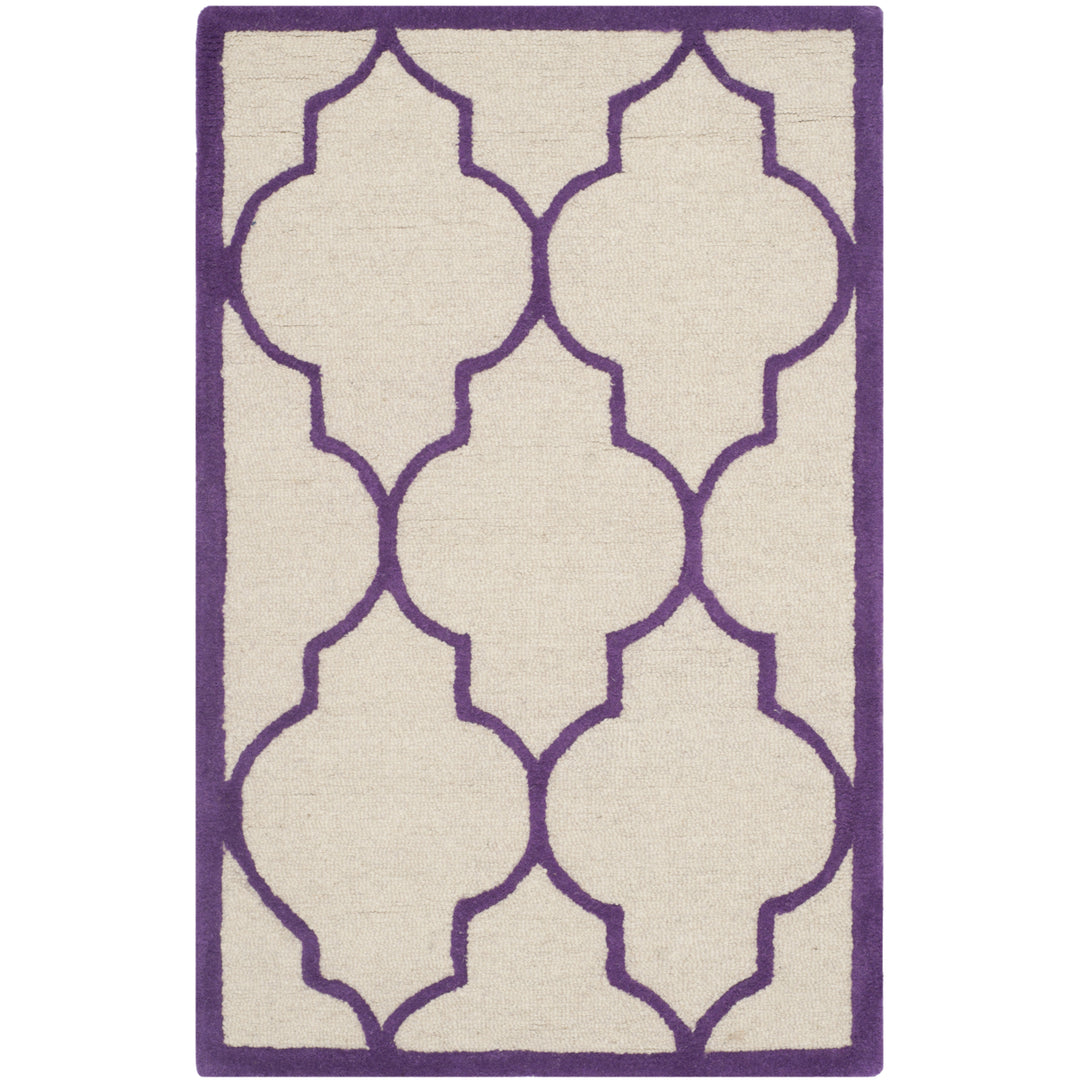 SAFAVIEH Cambridge CAM134V Handmade Ivory /Purple Rug Image 8