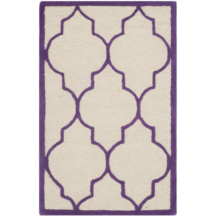 SAFAVIEH Cambridge CAM134V Handmade Ivory /Purple Rug Image 8