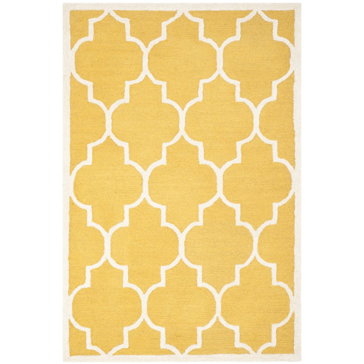 SAFAVIEH Cambridge CAM134Q Handmade Gold / Ivory Rug Image 4