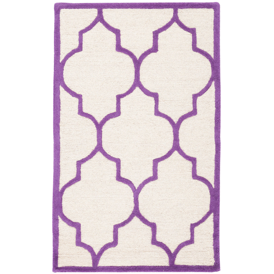 SAFAVIEH Cambridge CAM134V Handmade Ivory /Purple Rug Image 9