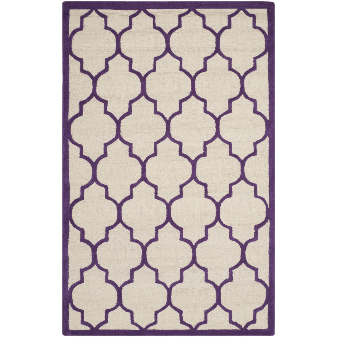 SAFAVIEH Cambridge CAM134V Handmade Ivory /Purple Rug Image 10