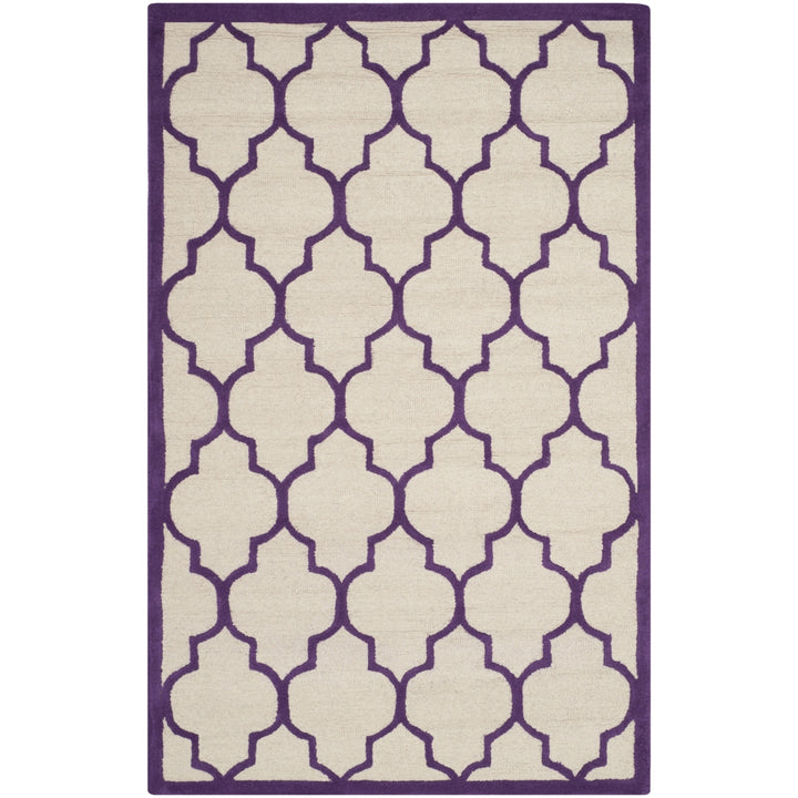 SAFAVIEH Cambridge CAM134V Handmade Ivory /Purple Rug Image 10