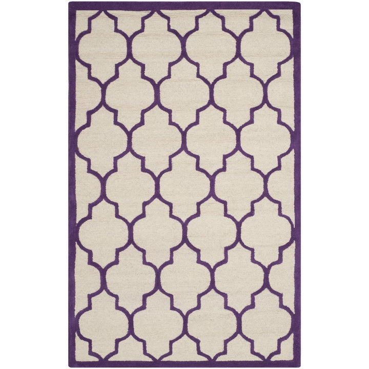 SAFAVIEH Cambridge CAM134V Handmade Ivory /Purple Rug Image 1