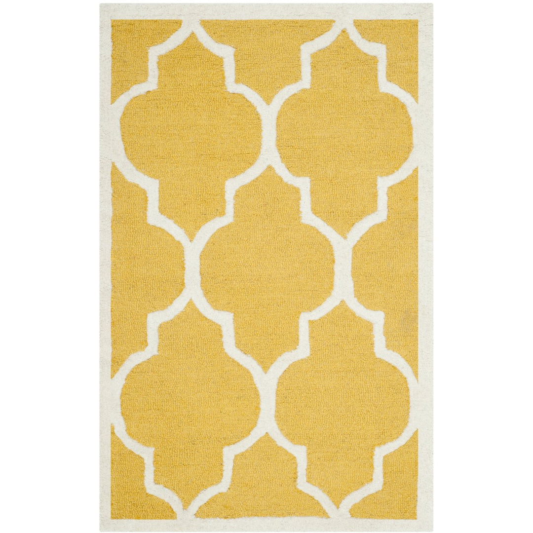 SAFAVIEH Cambridge CAM134Q Handmade Gold / Ivory Rug Image 6