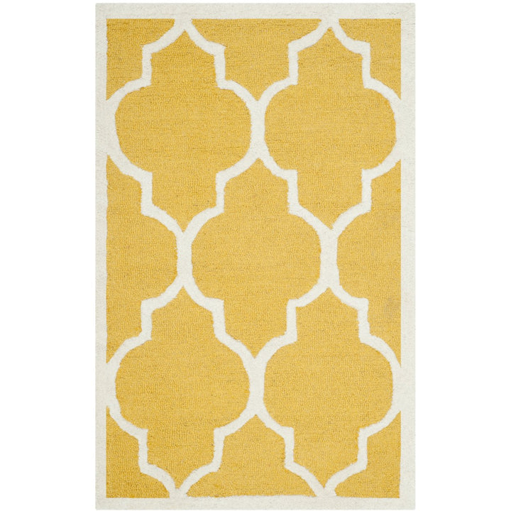 SAFAVIEH Cambridge CAM134Q Handmade Gold / Ivory Rug Image 6