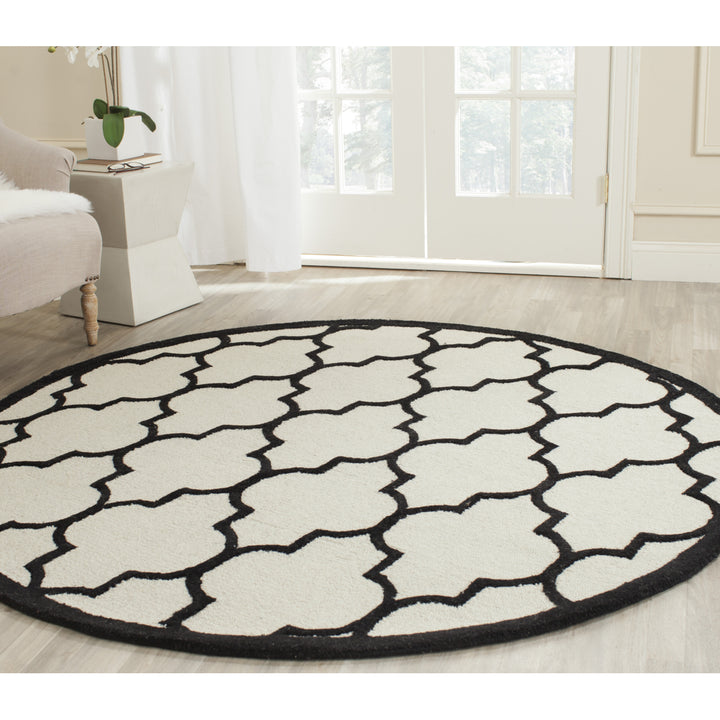 SAFAVIEH Cambridge CAM134W Handmade Ivory / Black Rug Image 2