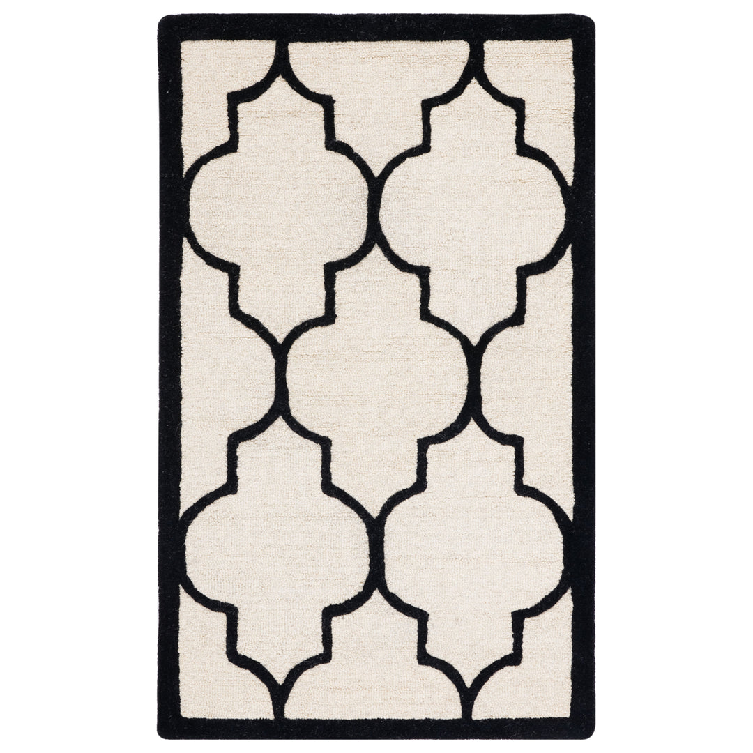 SAFAVIEH Cambridge CAM134W Handmade Ivory / Black Rug Image 1