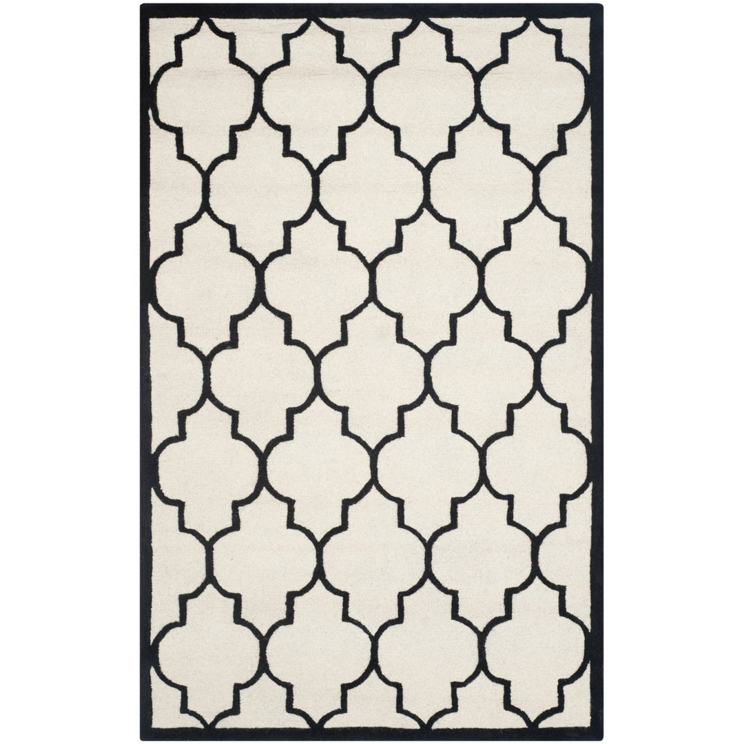 SAFAVIEH Cambridge CAM134W Handmade Ivory / Black Rug Image 1