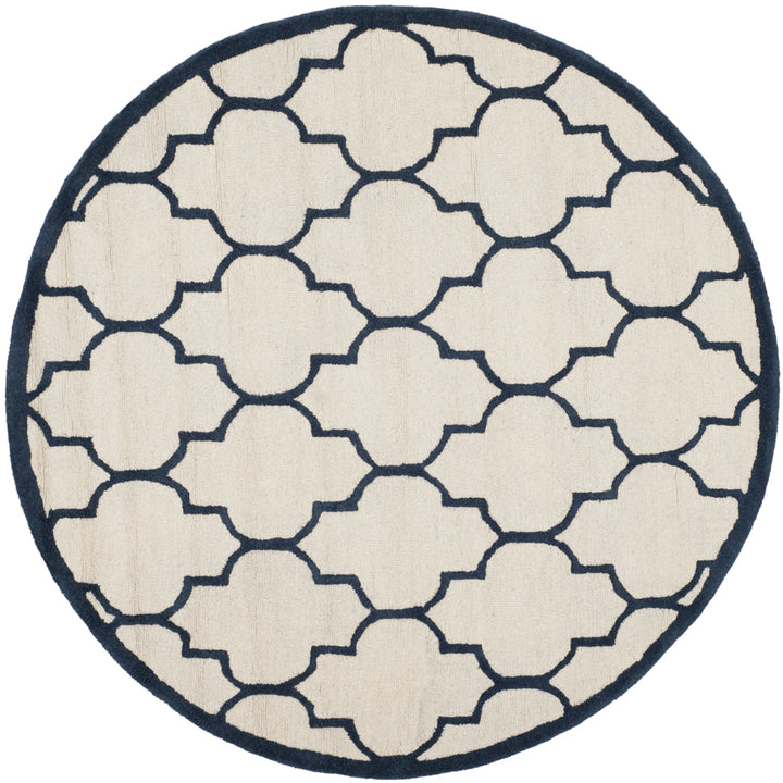 SAFAVIEH Cambridge CAM134Z Handmade Ivory / Navy Rug Image 4