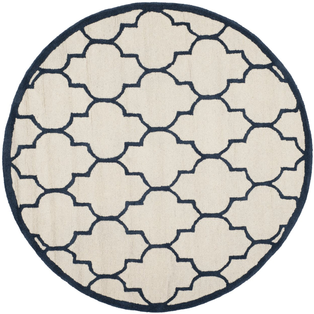 SAFAVIEH Cambridge CAM134Z Handmade Ivory / Navy Rug Image 1