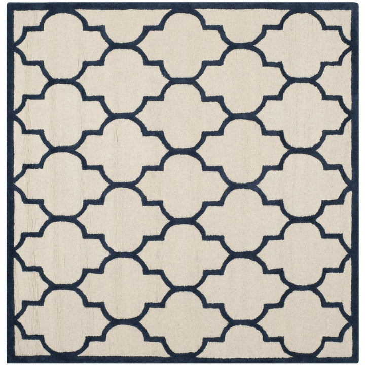 SAFAVIEH Cambridge CAM134Z Handmade Ivory / Navy Rug Image 6