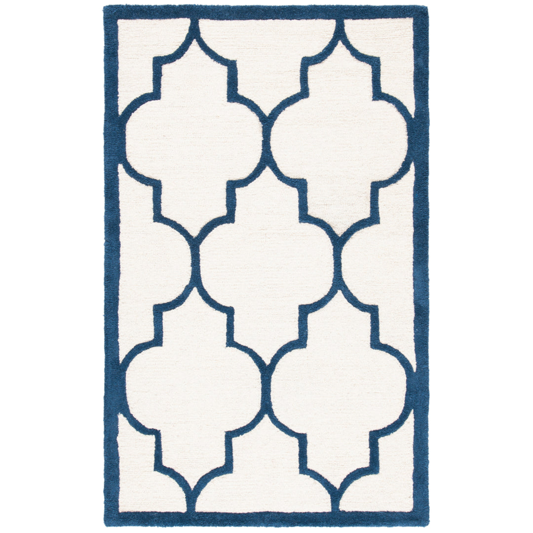 SAFAVIEH Cambridge CAM134Z Handmade Ivory / Navy Rug Image 8