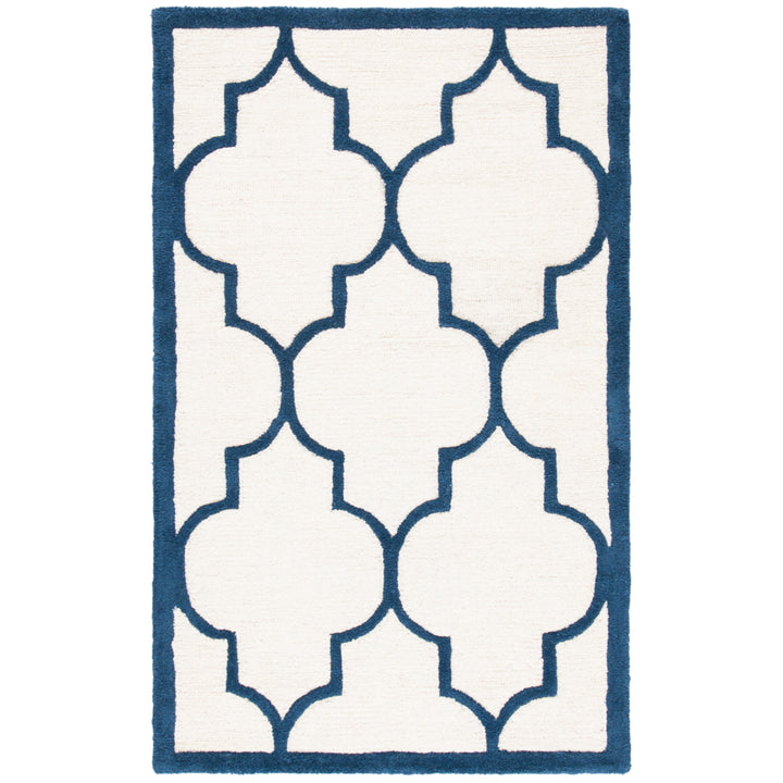 SAFAVIEH Cambridge CAM134Z Handmade Ivory / Navy Rug Image 8