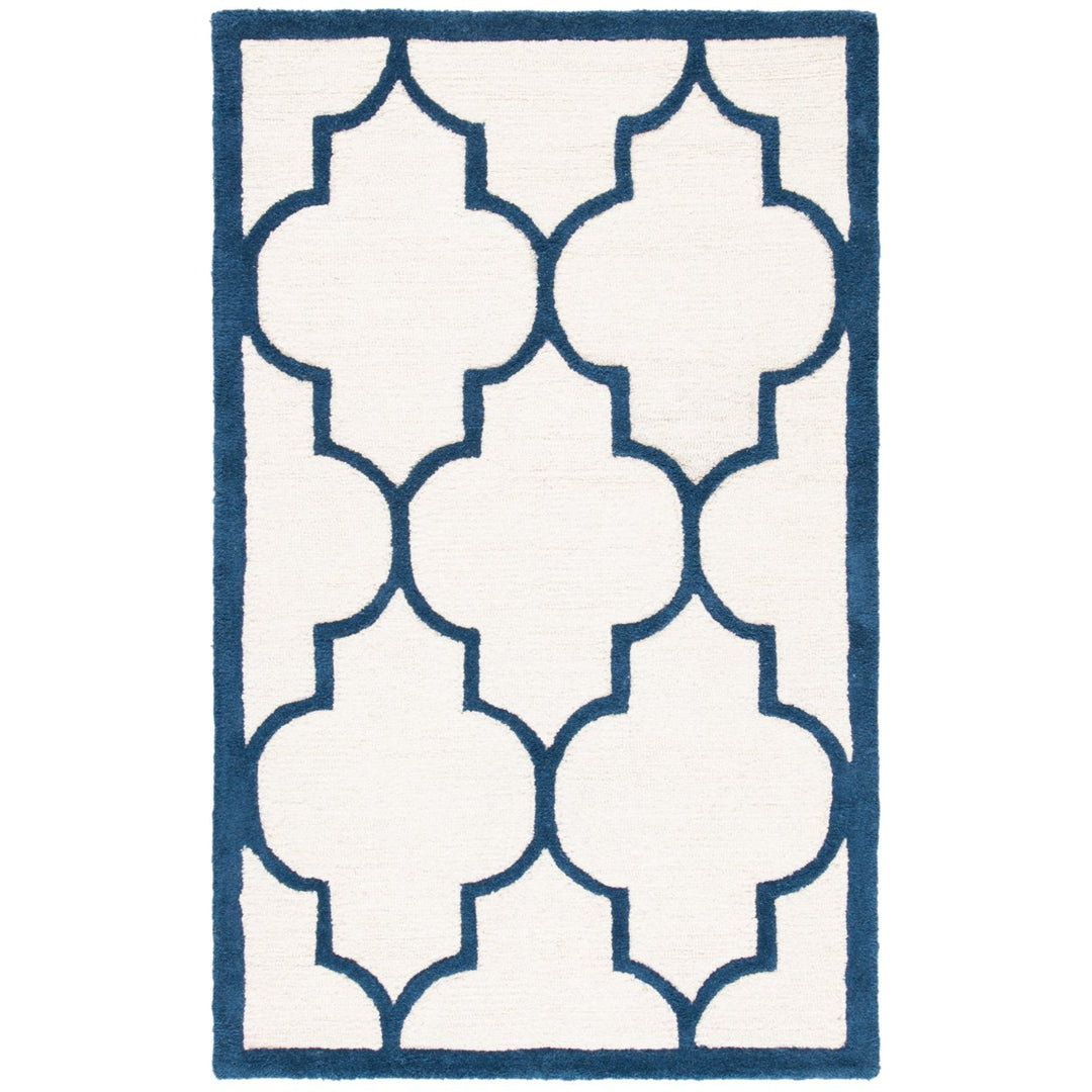 SAFAVIEH Cambridge CAM134Z Handmade Ivory / Navy Rug Image 1