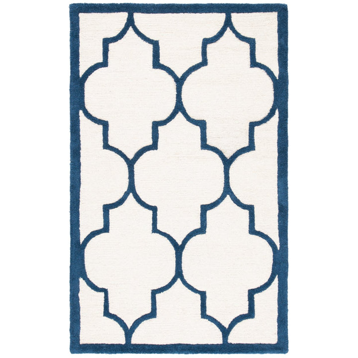 SAFAVIEH Cambridge CAM134Z Handmade Ivory / Navy Rug Image 1