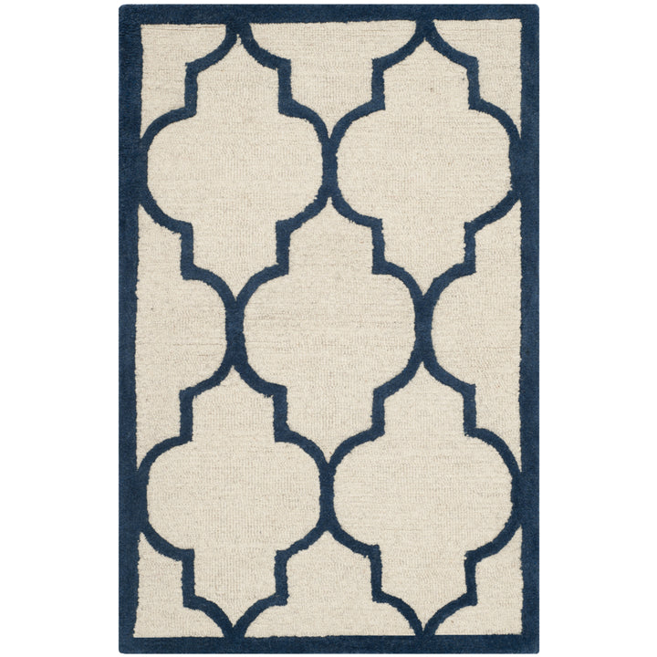 SAFAVIEH Cambridge CAM134Z Handmade Ivory / Navy Rug Image 9