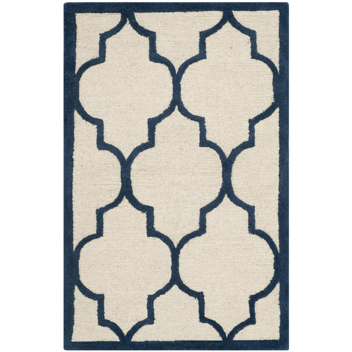 SAFAVIEH Cambridge CAM134Z Handmade Ivory / Navy Rug Image 1