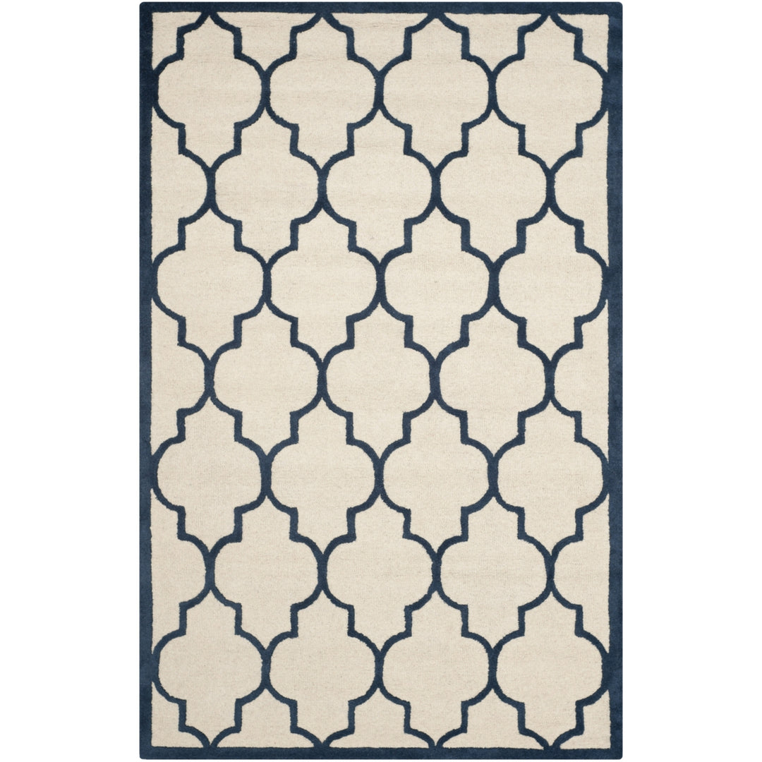 SAFAVIEH Cambridge CAM134Z Handmade Ivory / Navy Rug Image 10