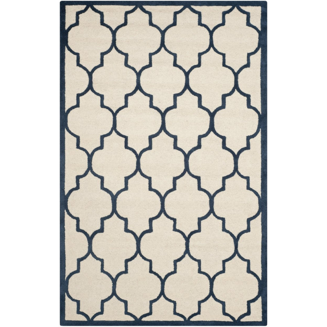 SAFAVIEH Cambridge CAM134Z Handmade Ivory / Navy Rug Image 1