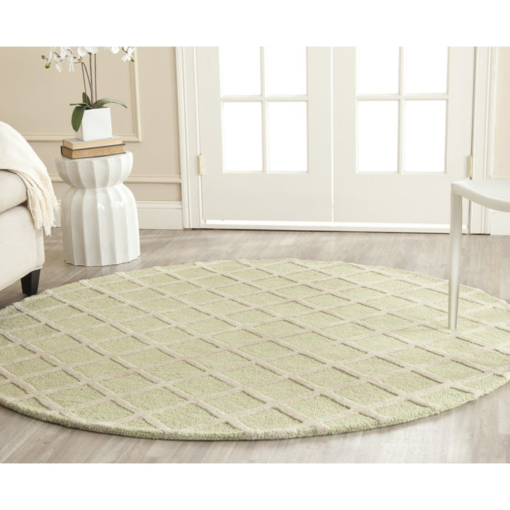 SAFAVIEH Cambridge CAM135B Light Green / Ivory Rug Image 9