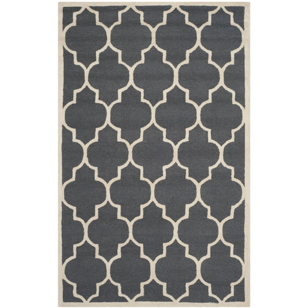 SAFAVIEH Cambridge CAM134X Dark Grey / Ivory Rug Image 1