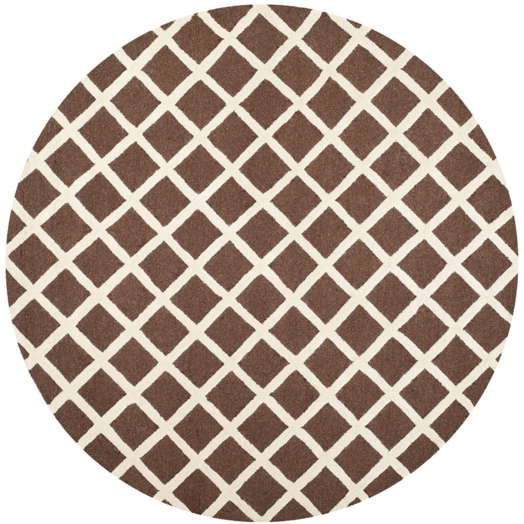 SAFAVIEH Cambridge CAM135H Dark Brown / Ivory Rug Image 4