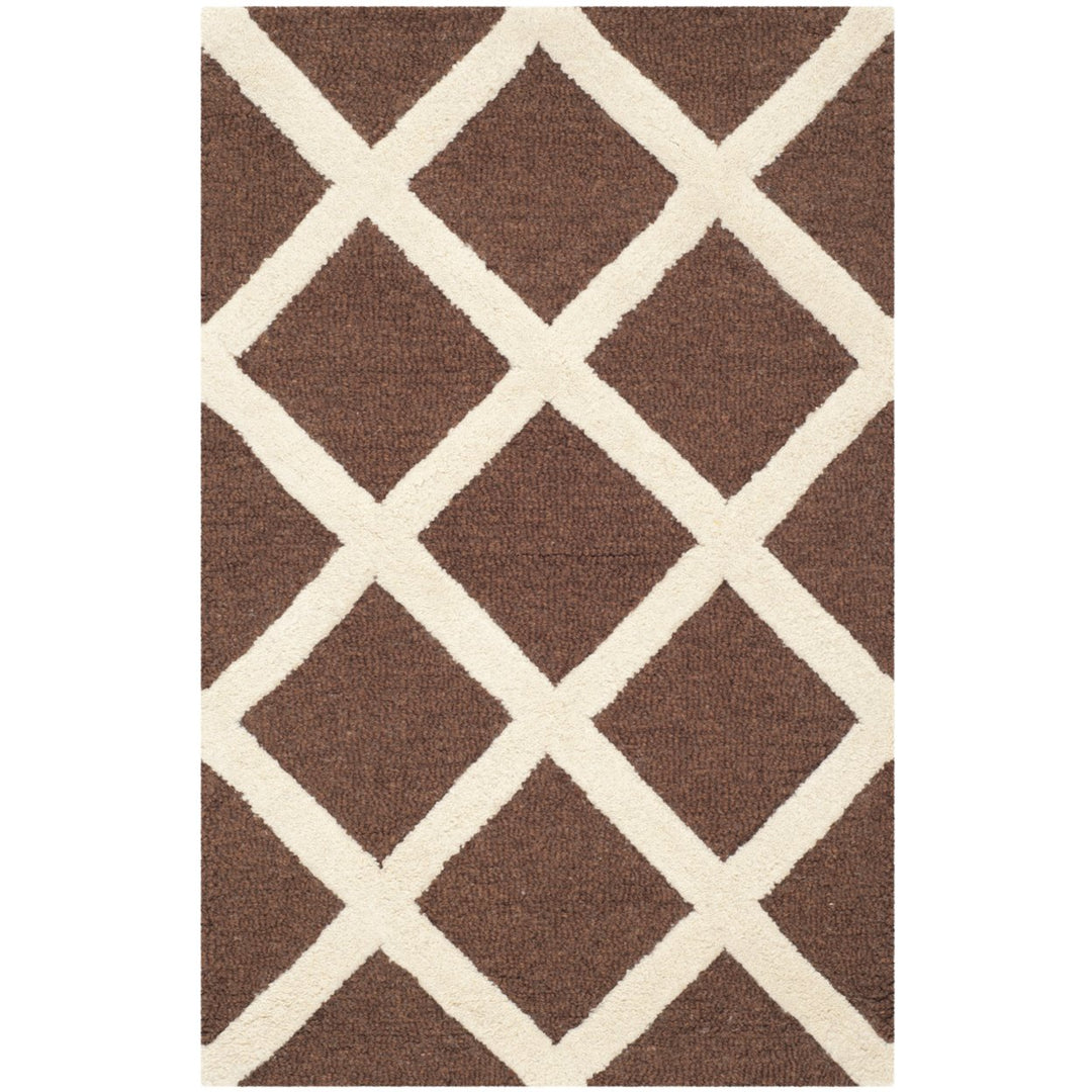 SAFAVIEH Cambridge CAM135H Dark Brown / Ivory Rug Image 8