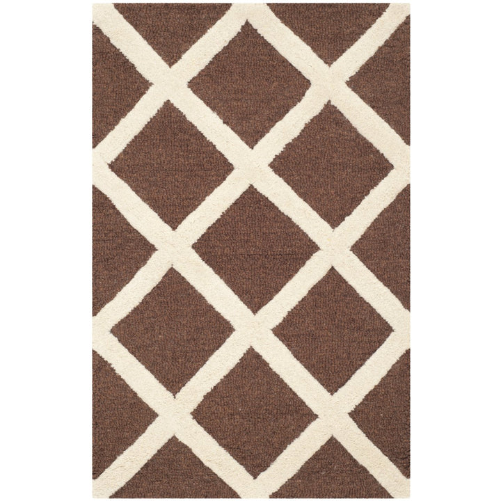 SAFAVIEH Cambridge CAM135H Dark Brown / Ivory Rug Image 1