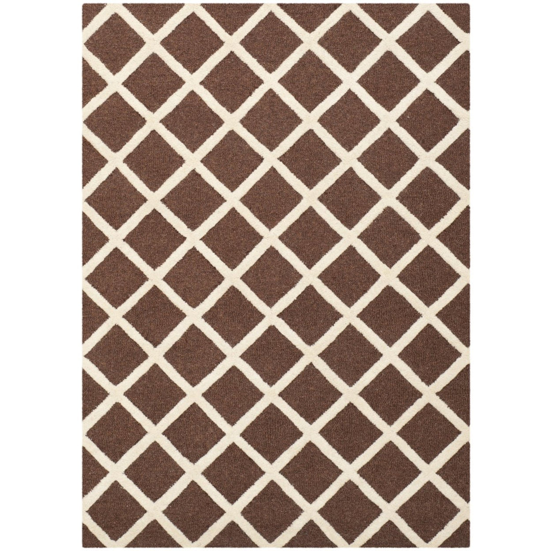 SAFAVIEH Cambridge CAM135H Dark Brown / Ivory Rug Image 9