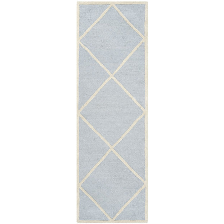 SAFAVIEH Cambridge CAM136A Light Blue / Ivory Rug Image 5